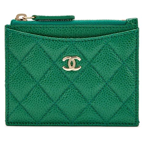 chanel zip card case
